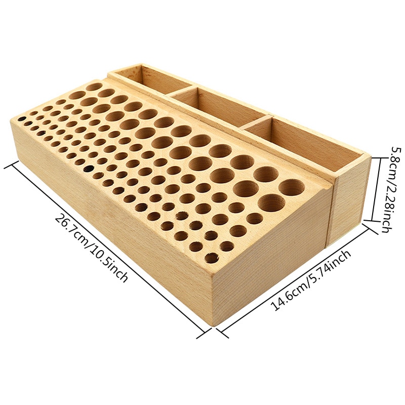 46/98 holes Pine Wooden Leather craft Rack Stand DIY Carving Punching Tools Holder Organizer Storing Leather Tool Storage Box