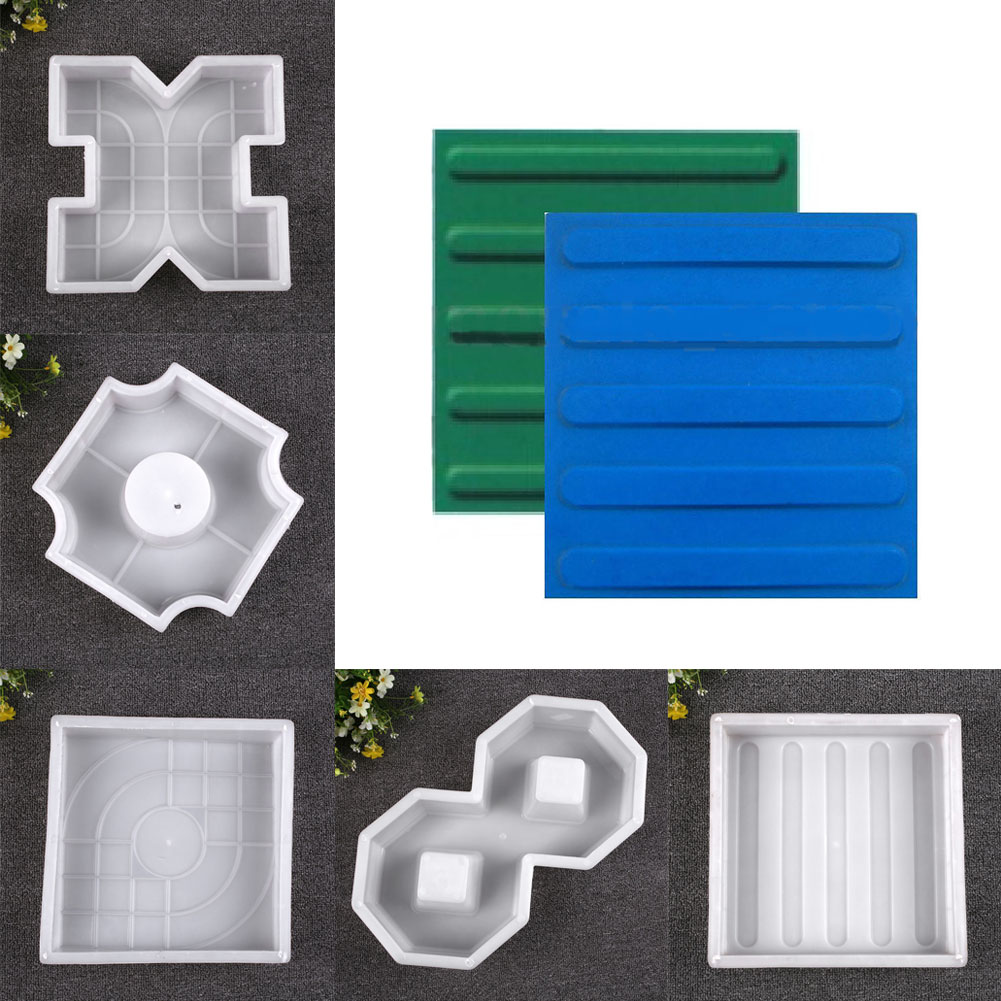 Matrice chemins moule jardin béton coloré | Carré pierre robuste, brique pelouse et Patio, passerelle circulaire, pavage plastique