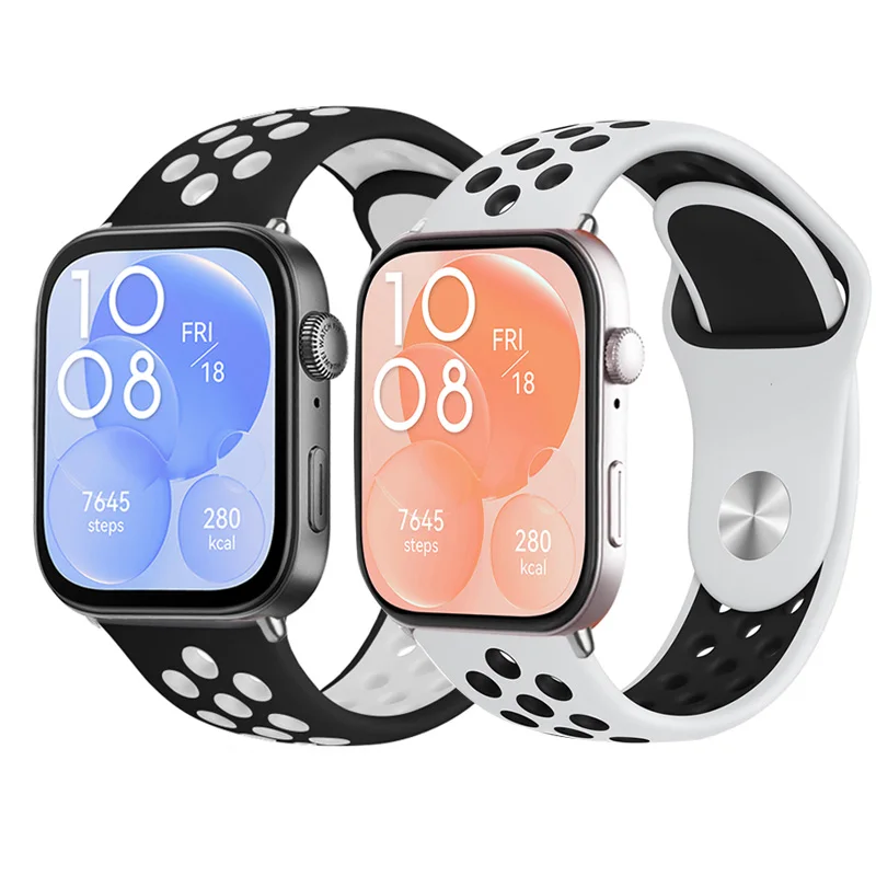 Sportband voor Huawei Watch FIT 3-band Siliconen waterdichte smartwatch ademende riem voor Huawei Watch fit 2 correas Horlogebanden