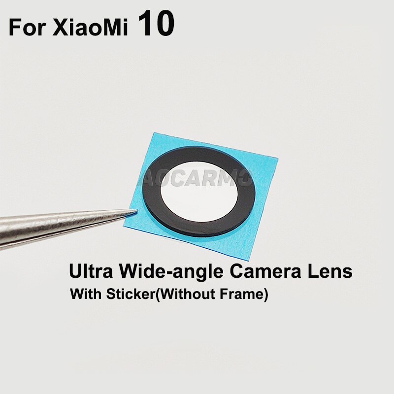 Aocarmo Wichtigsten Kamera Objektiv Ultra weitwinkel Hinten Zurück Kamera Objektiv Glas Mit Rahmen Ring Abdeckung Klebstoff Aufkleber Für xiaoMi 10 mi10