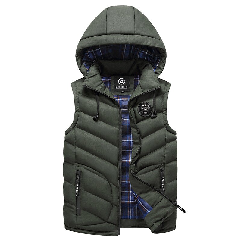Gilet à capuche hommes veste sans manches automne hiver Gilet hommes nouveaux gilets Gilet printemps Homme Gilet Homme, 8868