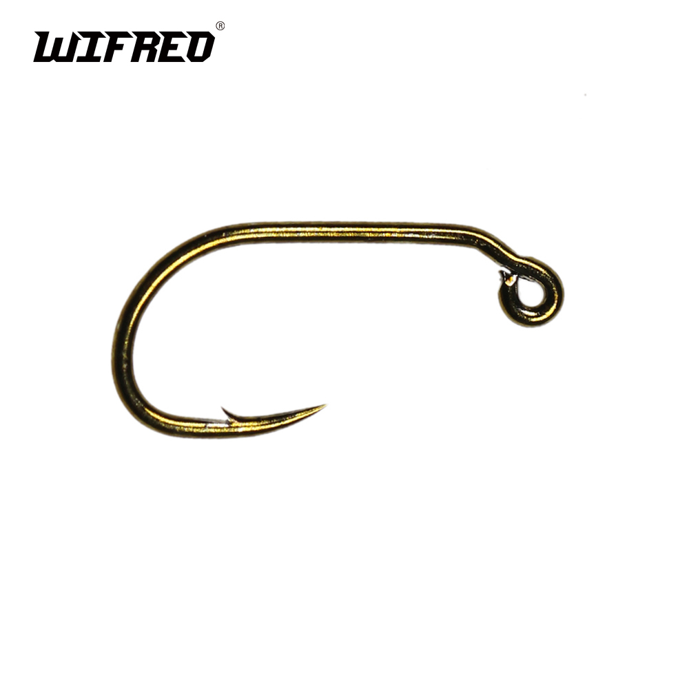 Wifreo 30Pcs 60 Graden Prikkeldraad Jig Vliegbindset Haak Brede Kloof Trout Vishaken #10 #12 #14 #16