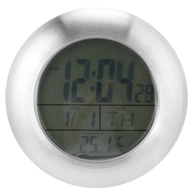 Shower Wall Clock Portable Waterproof Digital Clock with Temperature Calendar Display Clocks Bathroom Shower Clock