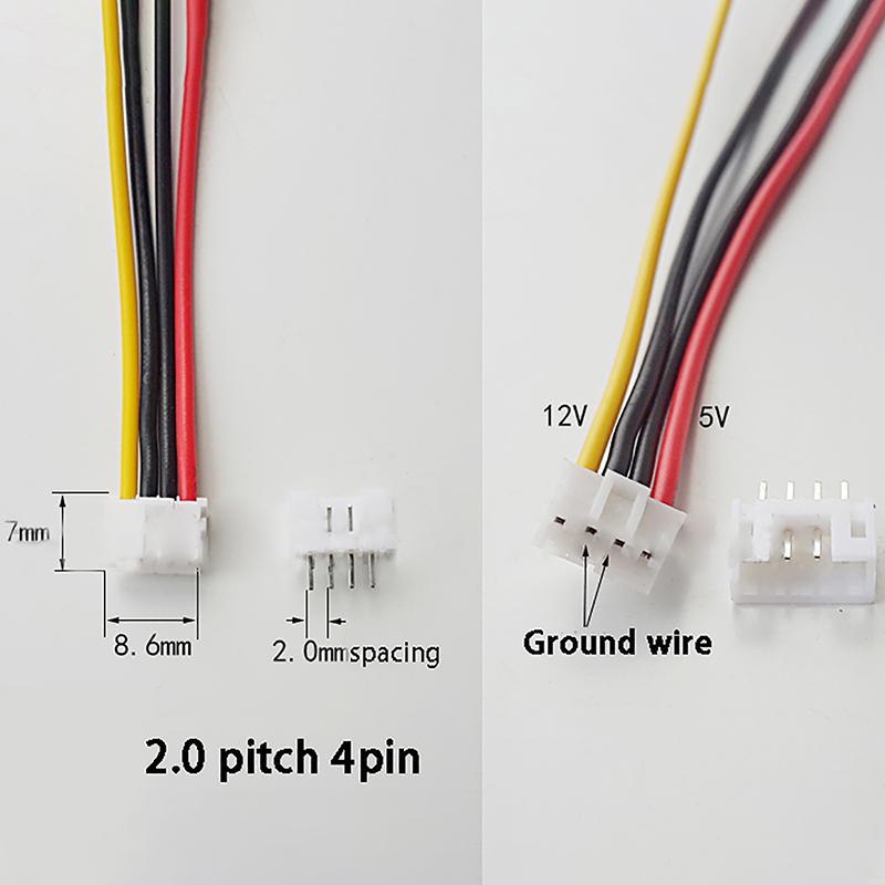 Cable de fuente de alimentación HDD SATA de tipo pequeño a 15 Pines, PH 2,0mm, 4 pines, 20AWG, para Industrial, todo en uno, HD Mini 5V, 12V
