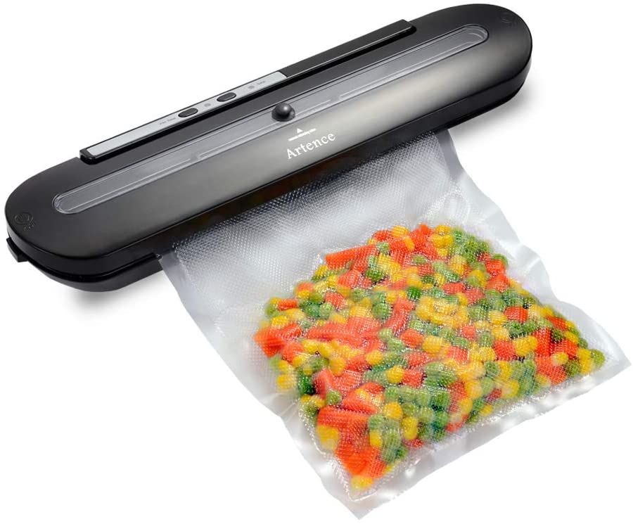 Artence Vacuum Sealer Machine, Automatic Food Sealer for Food Storage with 10pcs vacuum sealer bags| Compact | Easy to