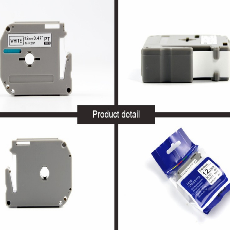 Compatible for Brother 30PCS M-K231 MK-231 Black on White 12mm*8M Label Tapes for Brother p touch Printers PT-80 PT-70 PT-60