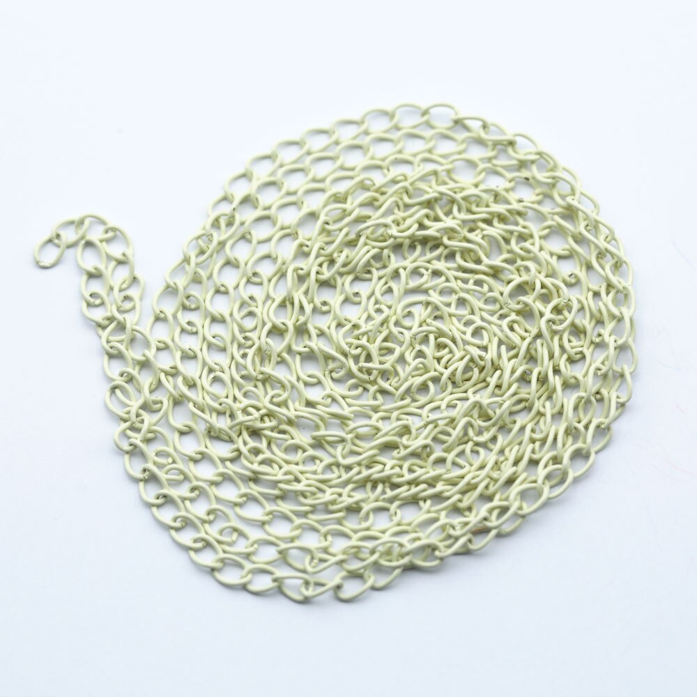 2 m/lot łańcuszki metalowe kolorowe łączenie łańcucha połączenie łańcucha rozszerzenie łańcucha dla DIY komponenty do wyrobu biżuterii styl boho: cream color