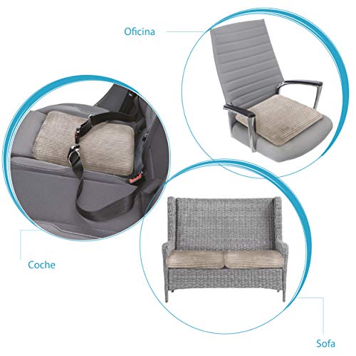 Issage Intelligente Inyoto Memory Foam Zitkussen, Auto Kussen Met Cover, Kussen Met Geheugen Voor Stoel.