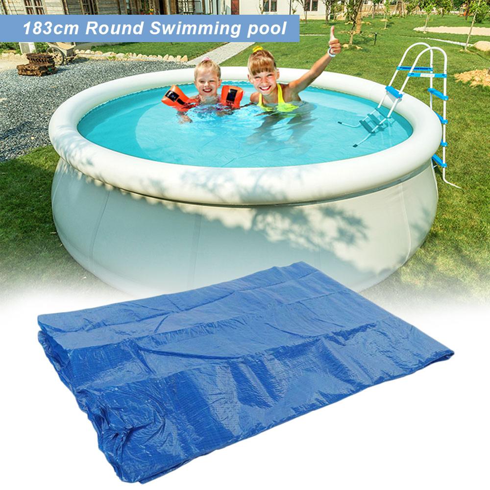 Swimming Pool Cover Cloth Tarpaulin Waterproof Rain Cloth Inflatable Swimming Pool Dust Cover Diaper Round Durable PE Cloth