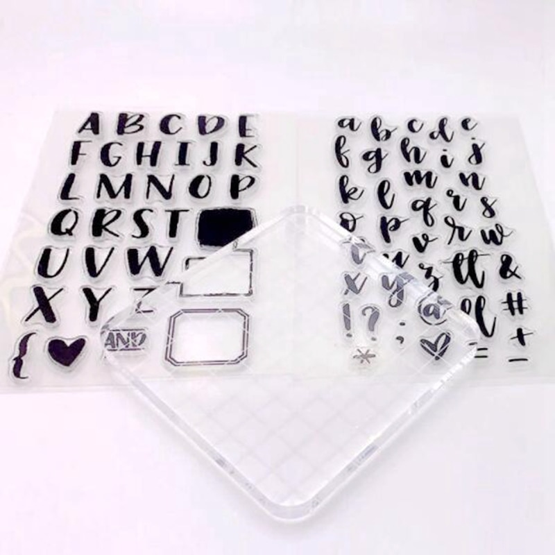 Hoofdletters kleine letters alfabet transparante stempels 1 inch koekjesstempel plakkerige decoratie fondant uitstekers gereedschap suikerwerk