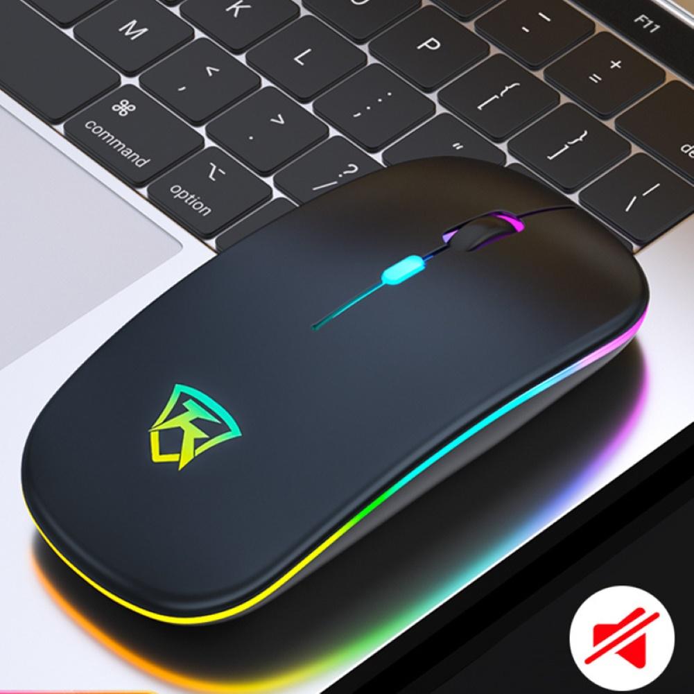 Draadloze 2.4G Ergonomische Mute Oplaadbare Led Backlit Gaming Mouse Voor Pc Laptop