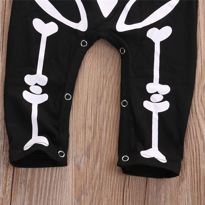 Winter Halloween Kinderen Romper Kleren Pasgeboren Baby Jongen Meisje Halloween Rompertjes Katoen Skelet Kostuum Kleding Outfit