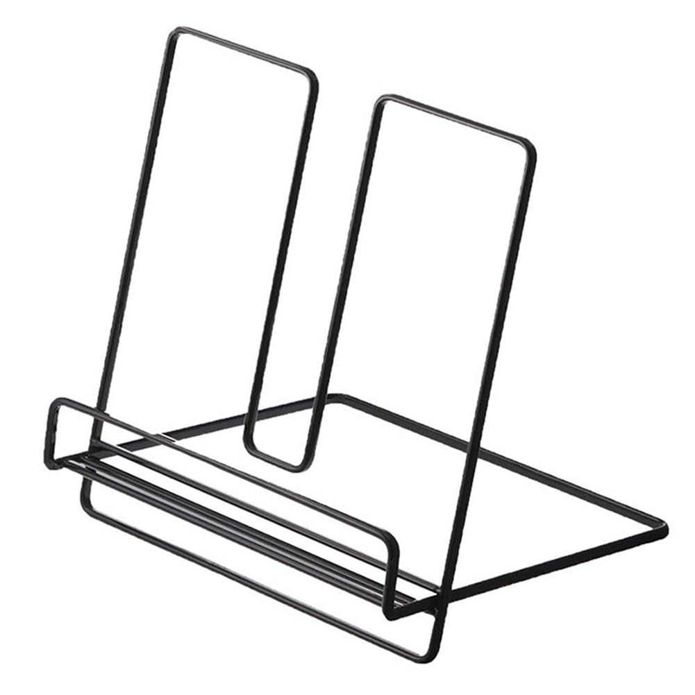 Bærbar bogstøtte stativ læsning bogstand bøger opskrift hylde foldbar holder arrangør til musik score opskrift tablet: Sort