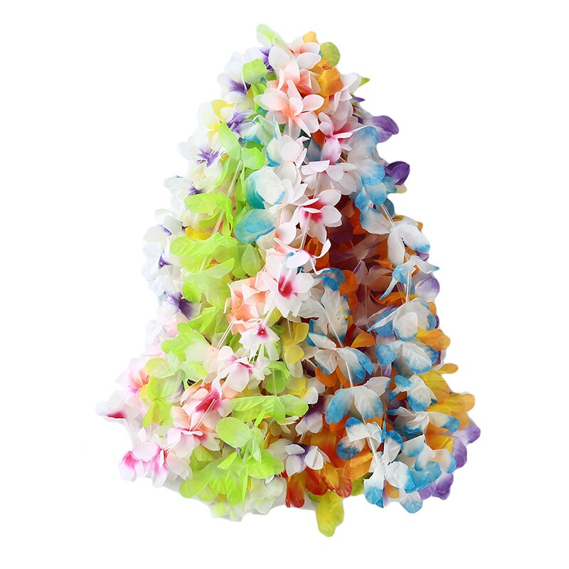 36 Stks/pak Hawaiian Party Kunstmatige Bloemen Leis Garland Ketting Hawaii Strand Bloemen Luau Zomer Tropical Party Decoratie
