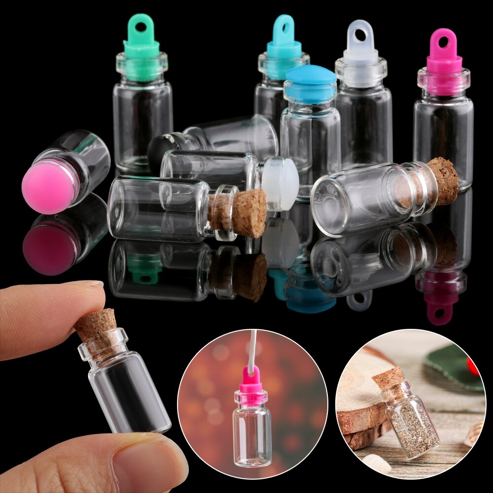 10Pcs 12X24Mm Kleine Drift Fles Glazen Potten Decoratie Diy Containers Mini Bericht Flesjes Ornamenten Kurk home Decor