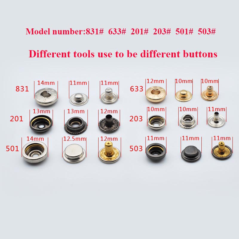 Meetee 1set Snap Buttons Fastener Press Tool Kit DIY Manual Leather Craft Bag Button Buckle Installation Accessories AP2241