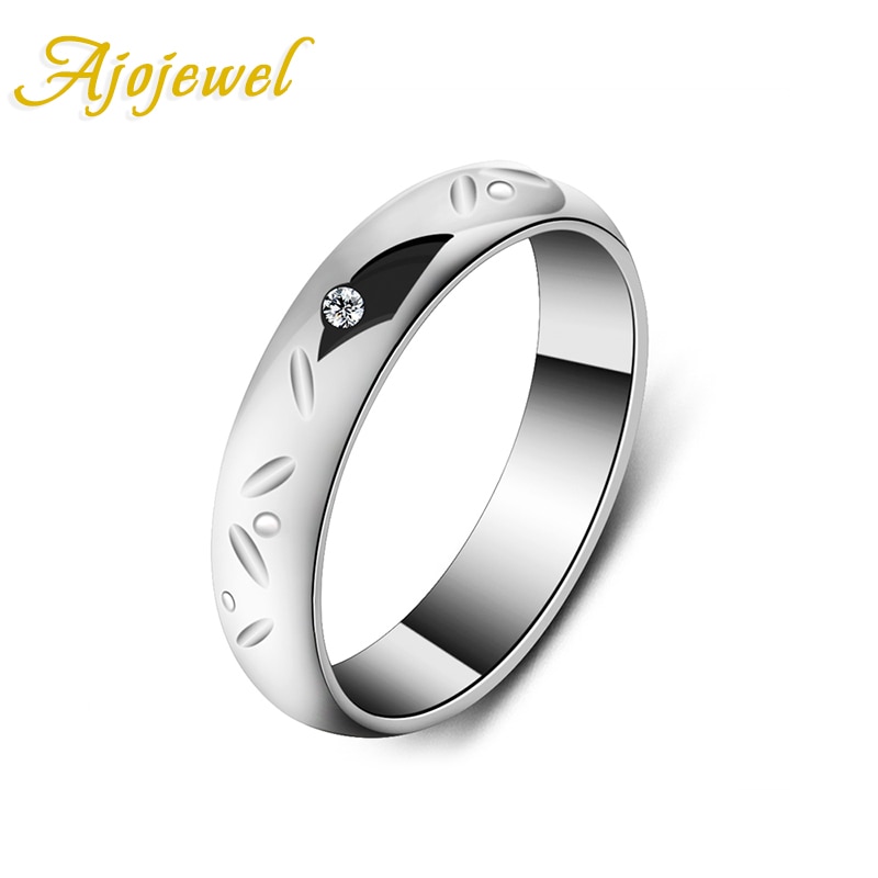 Ajojewel #8 Engagement Wedding Rings for Women Classical Bijoux Jewelry