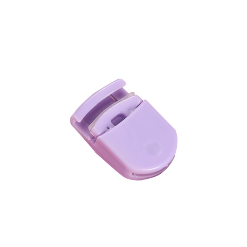 Draagbare, duurzame wimperkruller, plastic wimperkruller, mini, schattig, reiswimperkrultool, compacte wimperkruller: 06 paars