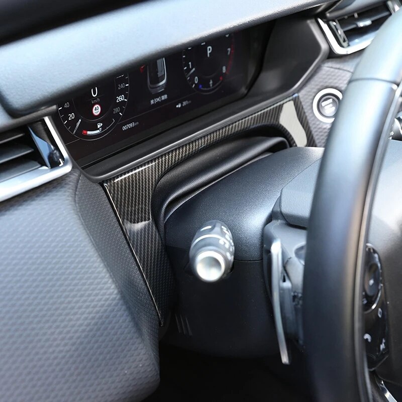 Car Accessories for Land Rover Range Rover VELAR Carbon Fiber Texture Dashboard Decoration Frame Cover Trim