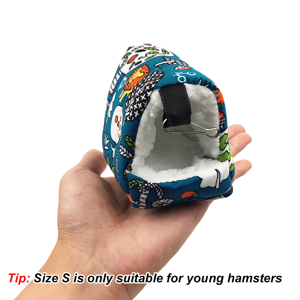 1 Pc Leuke Print Vogel Bed Mini Kooi Konijn Eekhoorn Mat Cavia Nest Hamster Huis Kleine Dieren Slapen Bed huisdier Opknoping Kooi