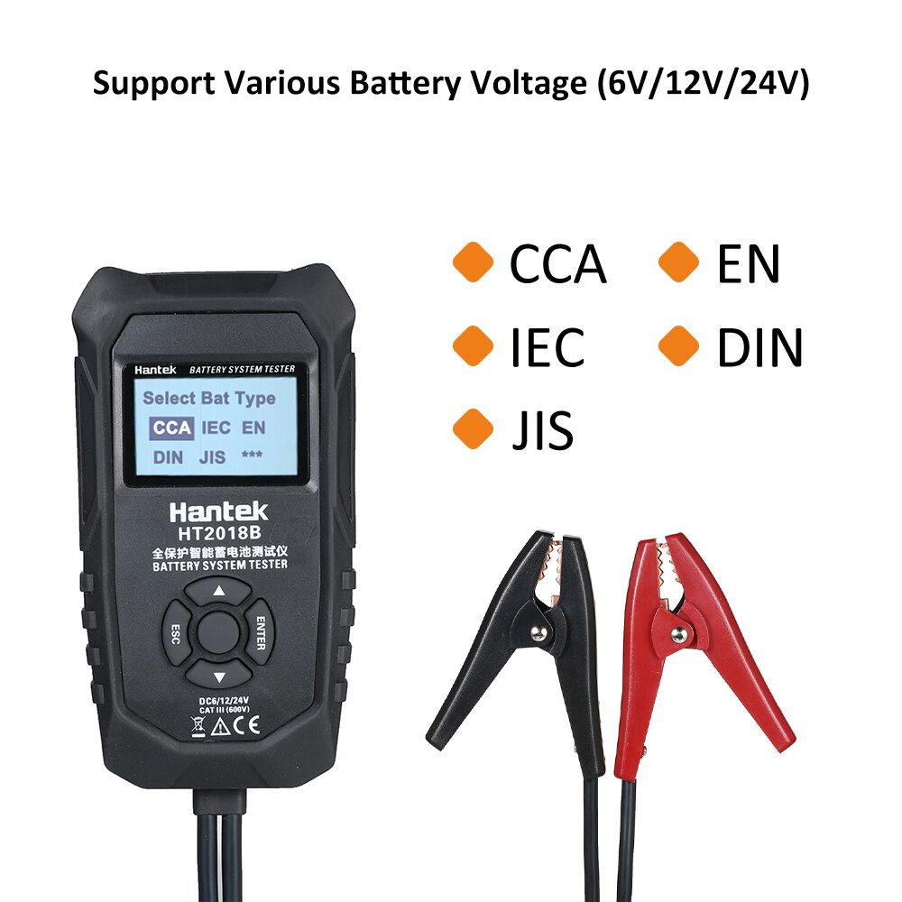 Hantek 6V 12V 24V LCD Digital Car Battery Analyzer Automotive Vehicle Battery Diagnostic Tester Tool Digital Tester