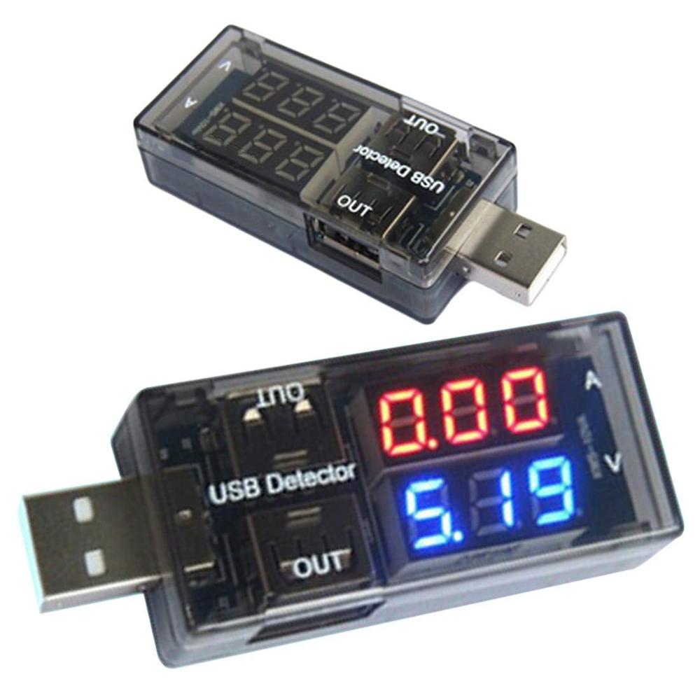 Pantalla LED medidor de voltaje USB medidor de voltaje amperímetro de voltaje USB Detector USB de doble fila muestra prueba de voltímetro batería de 3-9V