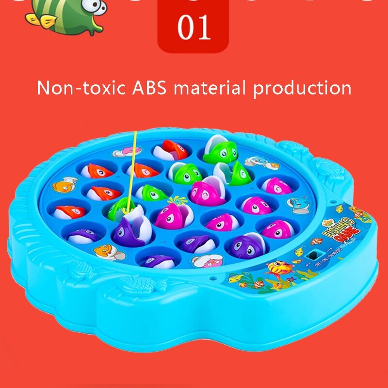 28EC giocattolo da pesca magnetico regalo per feste di compleanno esercizio manuale Set di pesci di simulazione senza BPA con tavola rotante regalo divertente per bambini