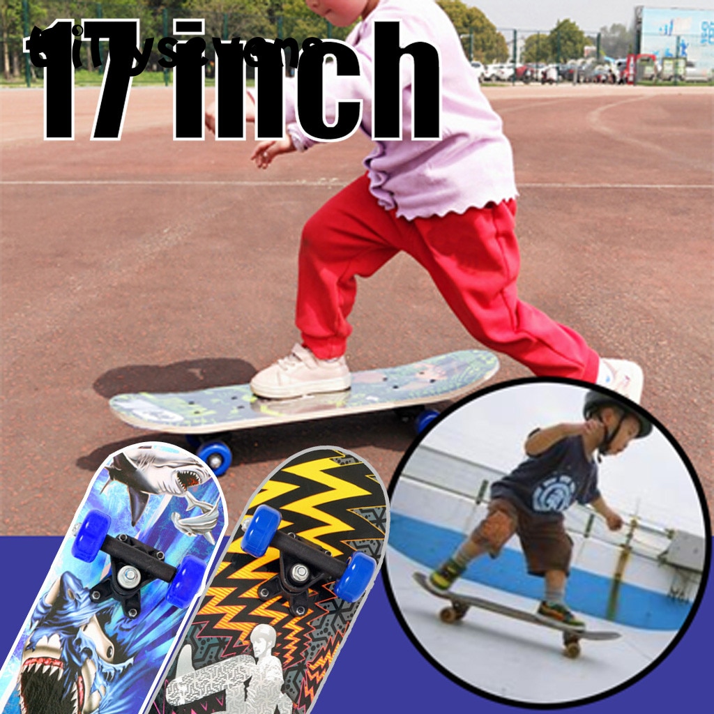 17 tommer børnes skateboard sport komplet skateboard til skateboarder barn skateboard til startere og begyndere 4 g 3