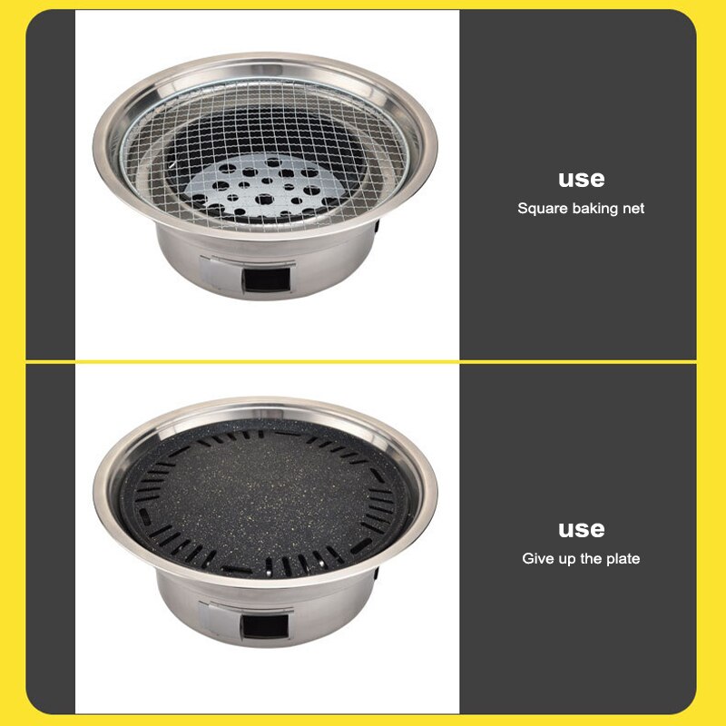 Koreaanse Houtskool Oven Barbecue Kachel Commerciële Houtskool Vuur Grill Ronde Huishouden Outdoor Japanse Barbecue Gebraden Vlees Pot Bbq