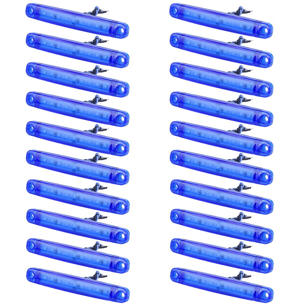 20 Stuks Side Verlichting Blauw 9LED Truck Bus Marker Waterdichte Lamp Lampen