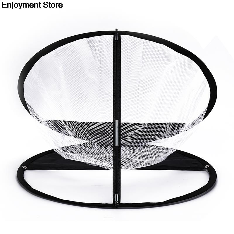 1pc Portable Golf Training Chipping Net Black PP + Nylon + Mesh Material Hitting Aid Golf Practice Net Cage Indoor Outdoor Bag