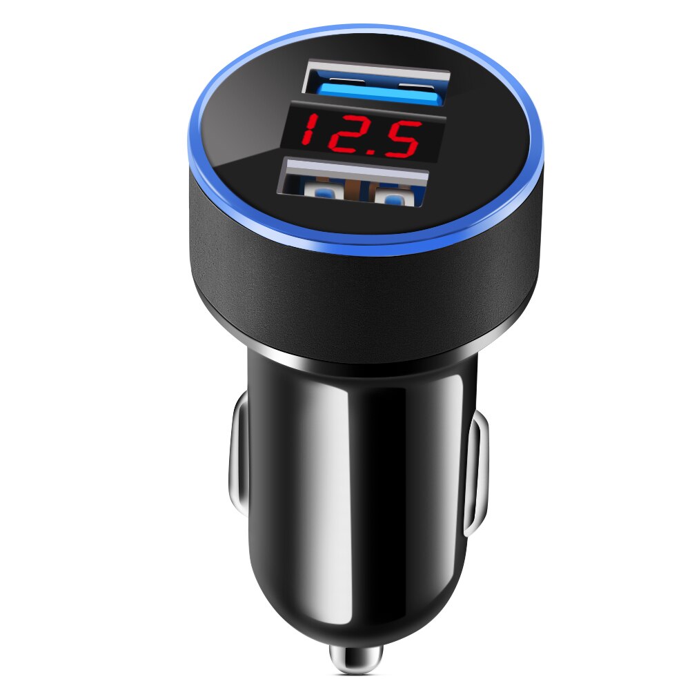 Car Charger 5V 3.1A With LED Display Universal Dual Usb for Alfa Romeo alfa romeo 159 147 for saab 93 95 9000 peugeot 206 307: Black