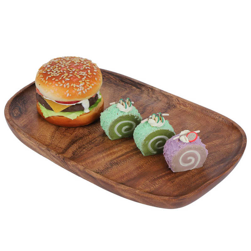 Storage Tray Wood Fast Food Plate Irregular Snack Fruit Organizer Table Accessories Decoration Easy To Clean