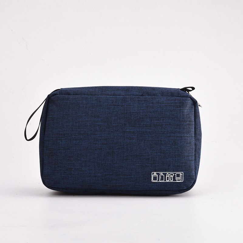 Travel Packing Cubes Organizers Waterproof Toiletry Storage Pouch Portable Hook Wash Cosmetic Bag Travel Accessories: Deep Blue