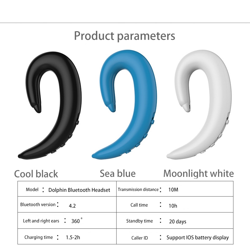 Beengeleiding Oortelefoon Sport Bluetooth Headset Handsfree Auto Driver Oorhaak Draadloze Bluetooth Oortelefoon Met Microfoon Voor Jogging