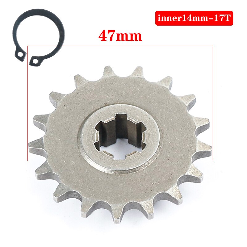 Mini Dirt Bike Pit T8F 2 temps, 11 14 17 20 dents, vtt Minimoto 49CC, chaînes, variateur d&#39;embrayage, tambour, boîte de vitesses, pignon: T8F-17T