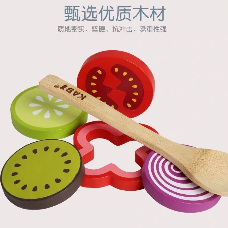 Zestaw zabawek dla dzieci owoce i warzywa zagraj w domek z drewna Model Model połączenie owoce i warzywa sałatka przedszkole