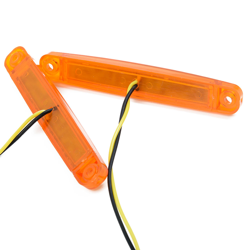 Luz LED de 20 piezas para camiones, luces de posición lateral para autobús o coche, iluminación ámbar impermeable, reemplazos de lámparas de señal de 24V