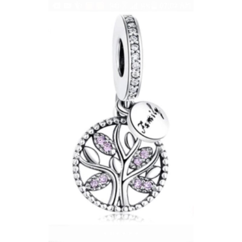 Diy Charm Gold Familie Wortels Boom Van Leven Twee-Tone Medaillon Hanger 925 Sterling Zilver Kraal Fit Originele Armband sieraden: 5