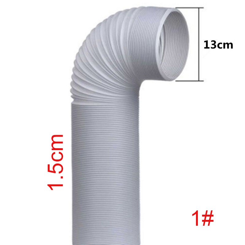 1.5m/2m Flexible Air Conditioner Exhaust Pipe Vent Hose Duct Outlet 130/150mm Easy to Install Durability Air Conditioning Tool: 1.5mx13cm