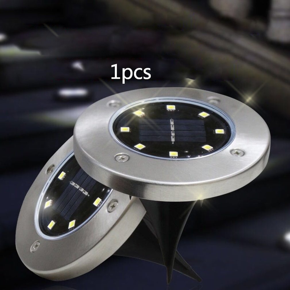 Solar Ground Lights Solar Disk Lights Outdoor Waterproof For Garden Pathway Lawn Driveway Walkway Lawn Light