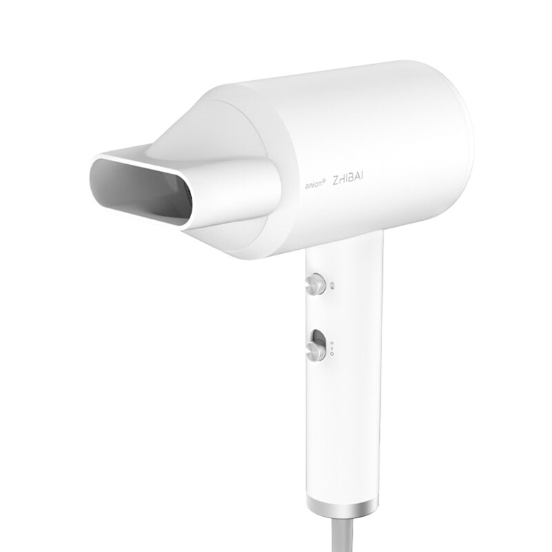 ZHIBAI Anion Hair Dryer For Hair Temperature Mi Blow Dryer for Home Travel Dryer Portable: White