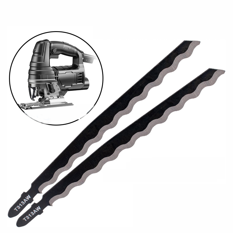 1 stuk universeel decoupeerzaagblad - 152 mm lang, golvende tand, voor het zagen van hout, zachte materialen, leer, karton, kunststof en tapijt