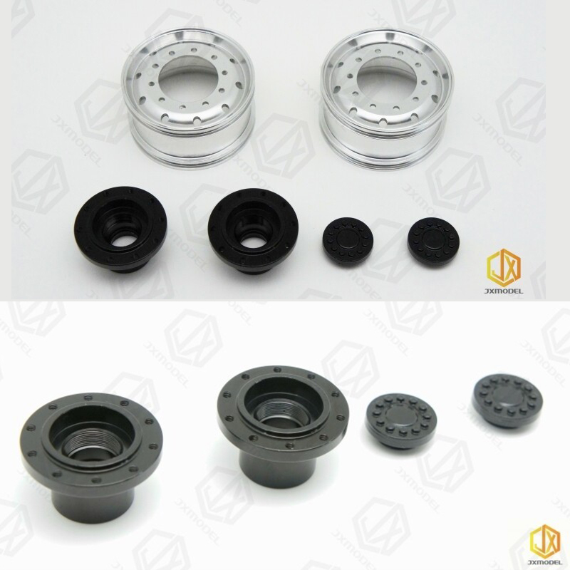 JX Model 1/14 Truck 1:14 F2000 Wide Wheel Hub Front Wheel Made Of All Metal For Tamiya Lesu