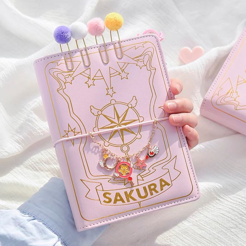 Sakura Loose-leaf Journal Notebook Japanese Kawaii Travel Diary Spiral Pink Notepad Daily Planner Office Organizer Stationery