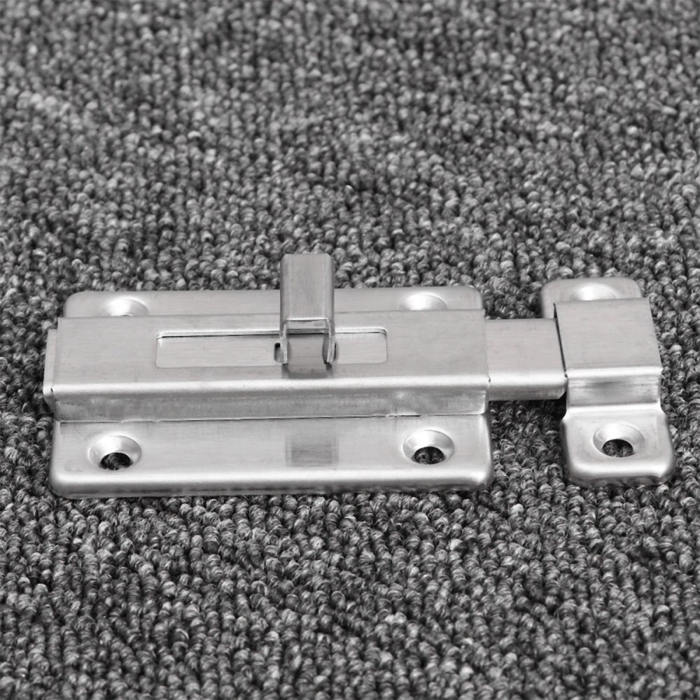 3pcs 3 Inch Stainless Steel Door Bolts Latch Sliding Door Lock Slide Bolts Hasp Staple Gate Safety Lock for Internal Doors (Silv
