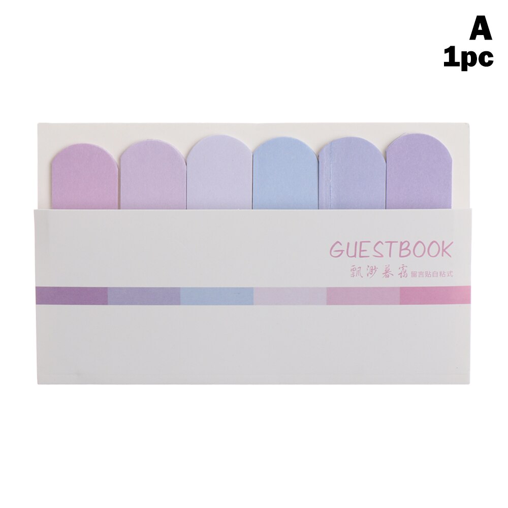 Schoolbenodigdheden Notes Memo Pad Paster Stickers Kawaii Snoep Gekleurde Stick Markers Notebook Pagina Index Vlag Sticky: A