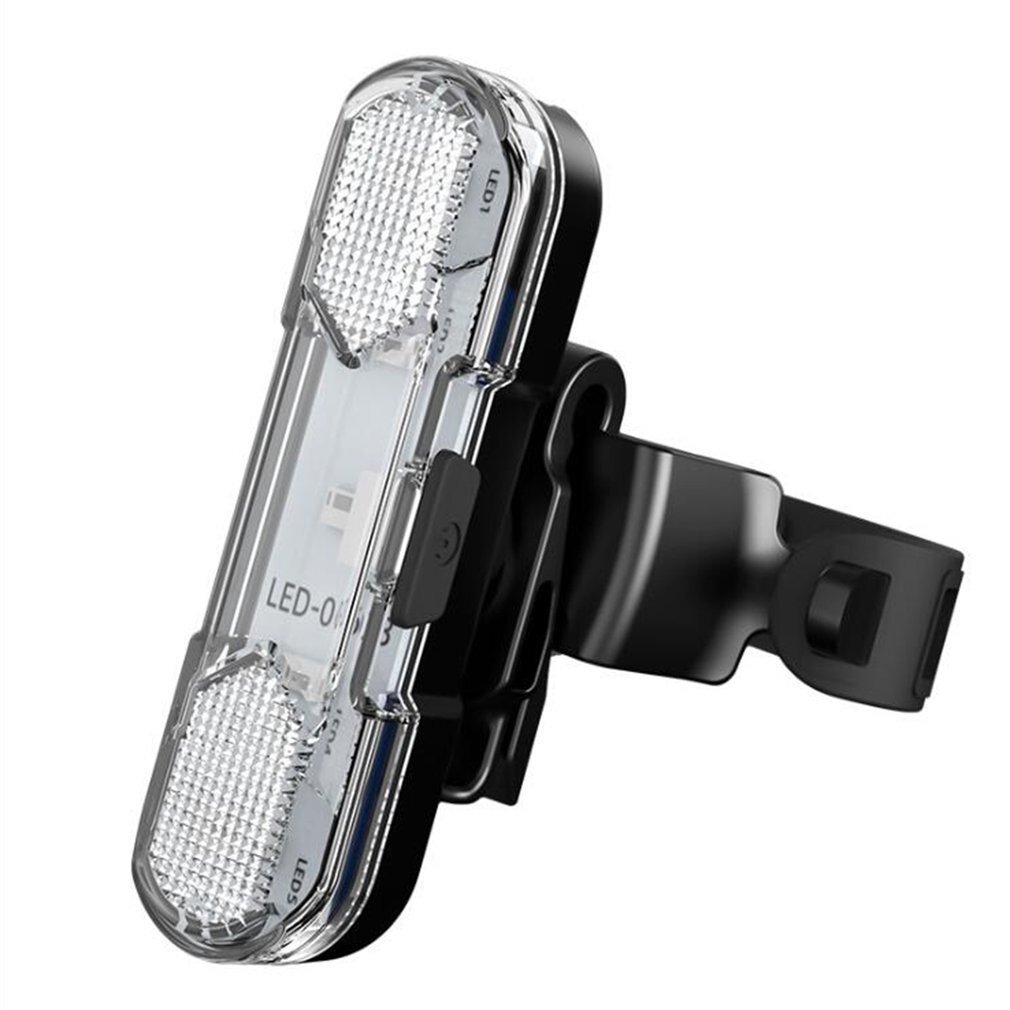 Fiets Led Lamp Fiets Achterlicht Mini Achterlicht Usb Oplaadbare Veiligheid Night Rijden Achterlicht: WHITE