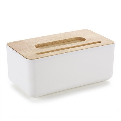 Herramientas de decoración de estilo nórdico caja de pañuelos de plástico, caja de pañuelos de papel, soporte para Decoración de mesa para el hogar, suministros para el hogar: White