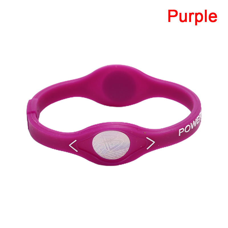Power Balance Energy Health Armband für Sportarmbänder Ionensilikonband: Silber überzogen